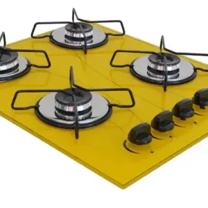 Cooktop 4 Bocas a Gás Chamalar Classic Ultra Chama Amarelo Cooktop 4 Bocas a Gás Chamalar Classic Ultra Chama Amarelo
