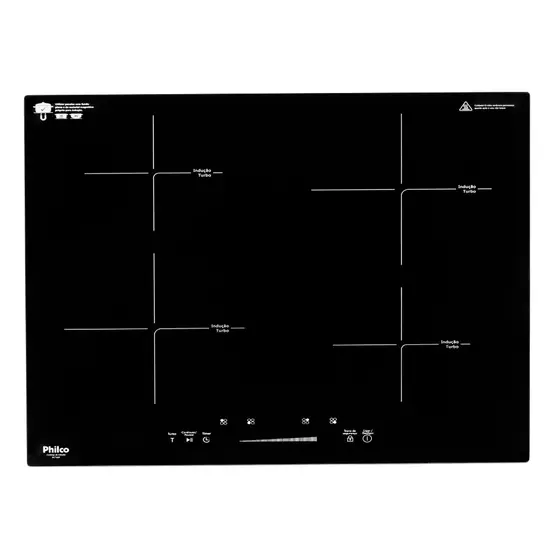 Cooktop 4 Bocas Indução Philco Preto 220V