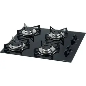 Cooktop 4 Bocas a Gás Fischer Preto Bivolt Cooktop 4 Bocas a Gás Fischer Preto Bivolt