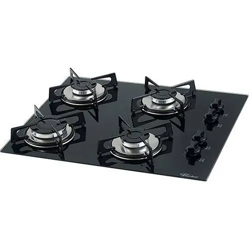 Cooktop 4 Bocas a Gás Fischer Preto Bivolt