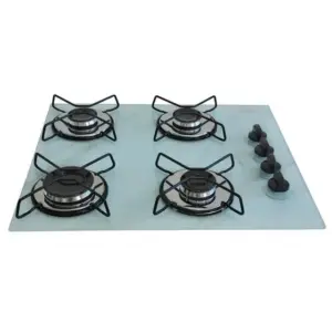 Cooktop 4 Bocas a Gás Chamalar Ultra Chama Branco Bivolt