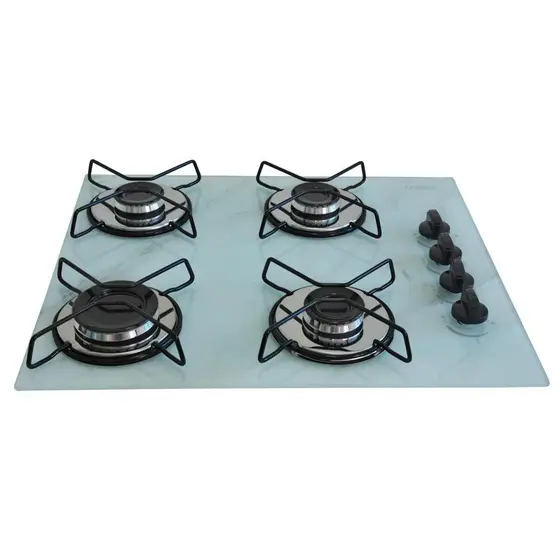 Cooktop 4 Bocas a Gás Chamalar Ultra Chama Branco Bivolt