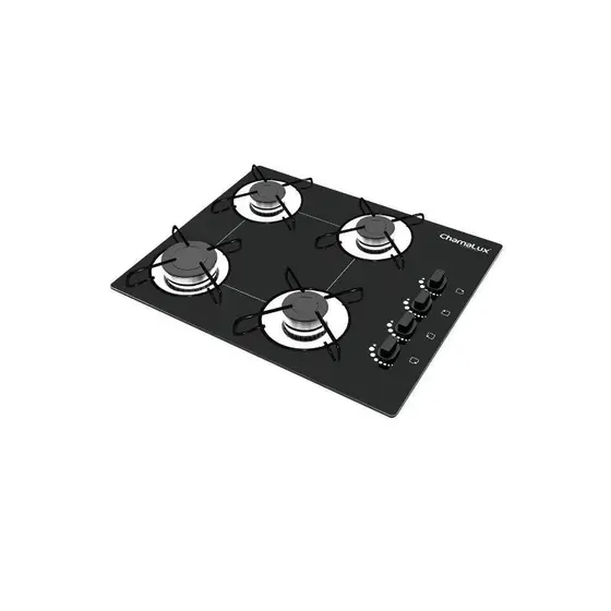 Cooktop 4 Bocas a Gás Chamalux Ultra Chama Preto Bivolt