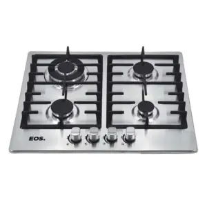 Cooktop 4 Bocas a Gás EOS com 1 Queimador Duplo Inox Bivolt ECG04 B163914