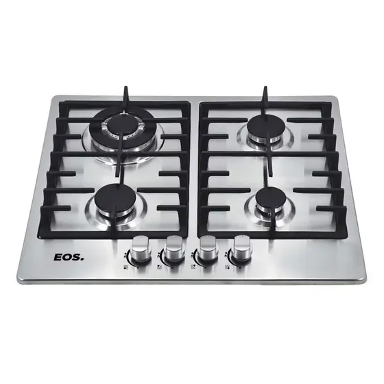 Cooktop 4 Bocas a Gás EOS com 1 Queimador Duplo Inox Bivolt ECG04 B163914
