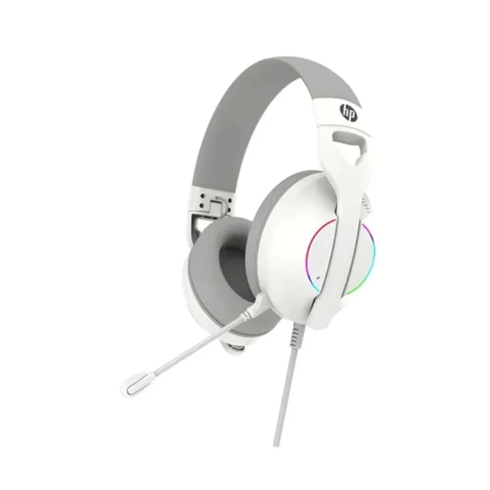 Headset Gamer HP DHE-8003U com Cancelador de Ruído Branco
