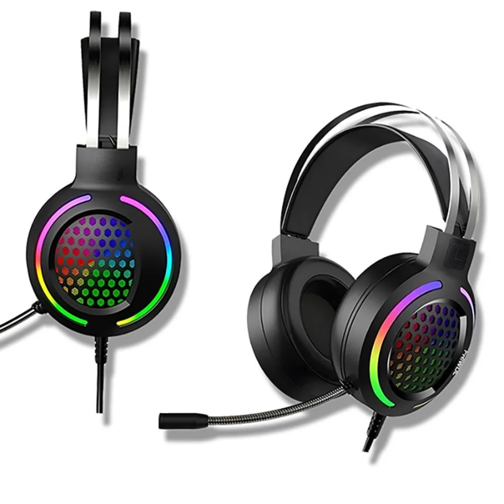 Headset Gamer Friwol X2 Profissional com RGB e Microfone para PC e Console Preto