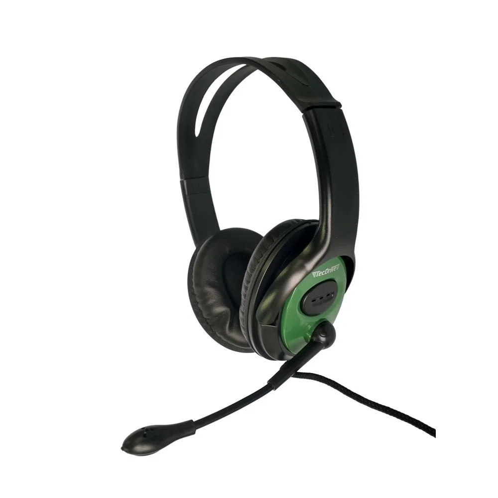 Headset Gamer Tecdrive com Fio Verde F-8