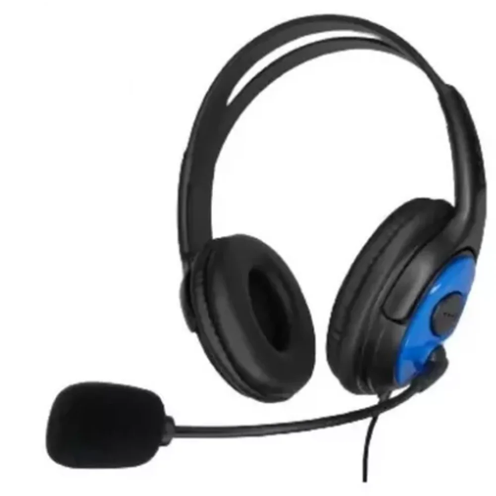 Headset Gamer para Jogos com Microfone P3 Azul