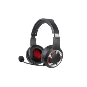 Headset Gamer Dust com LED Preto com Vermelho