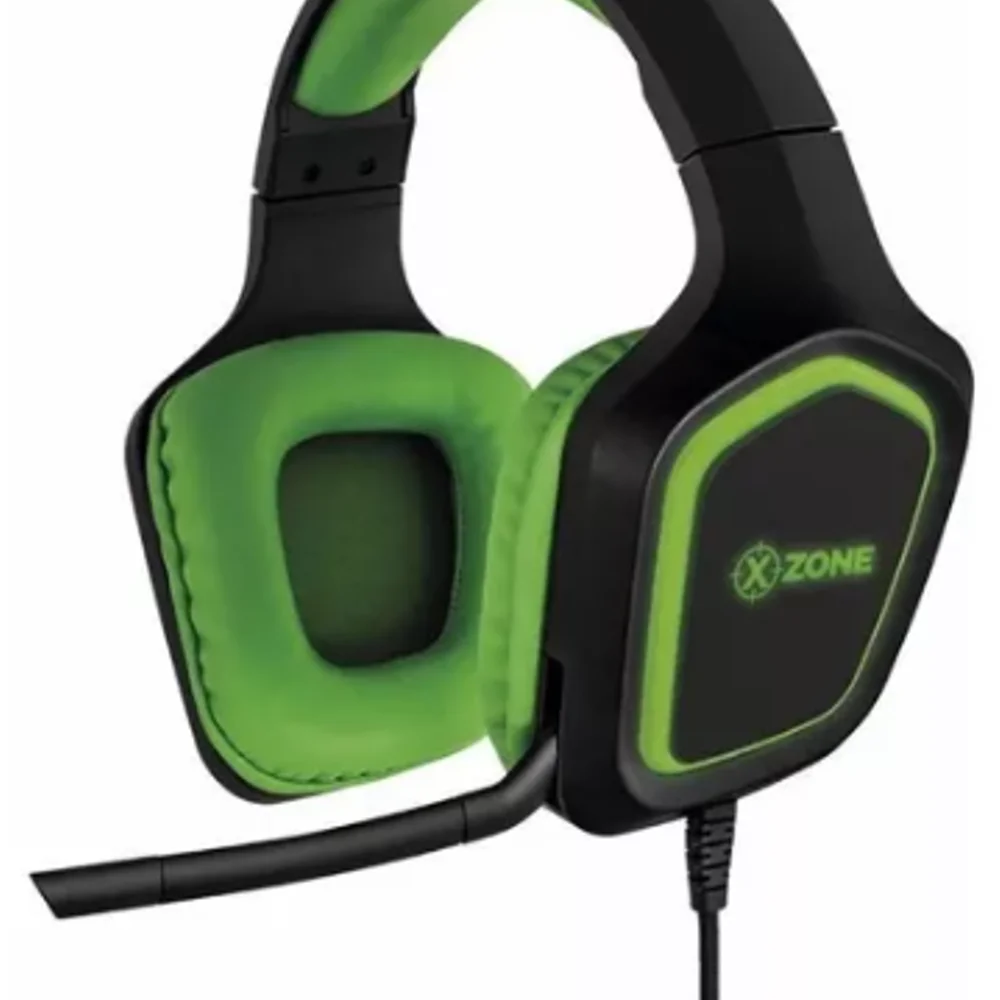 Headset Gamer X-Zone GHS-02 LED RGB Preto/Verde