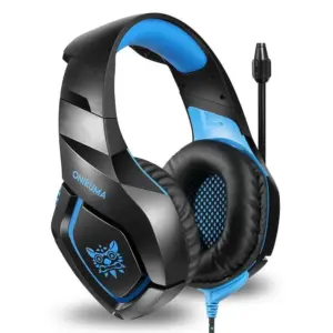Headset Gamer Onikuma com LED 50mm Cabo 2.2m P2/P3 USB Azul Headset Gamer Onikuma com LED 50mm Cabo 2.2m P2/P3 USB Azul