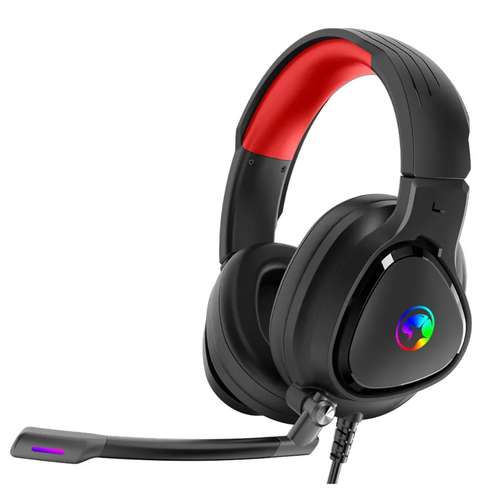 Headset Gamer Marvo Estéreo 3.5mm+USB RGB Preto HG8958