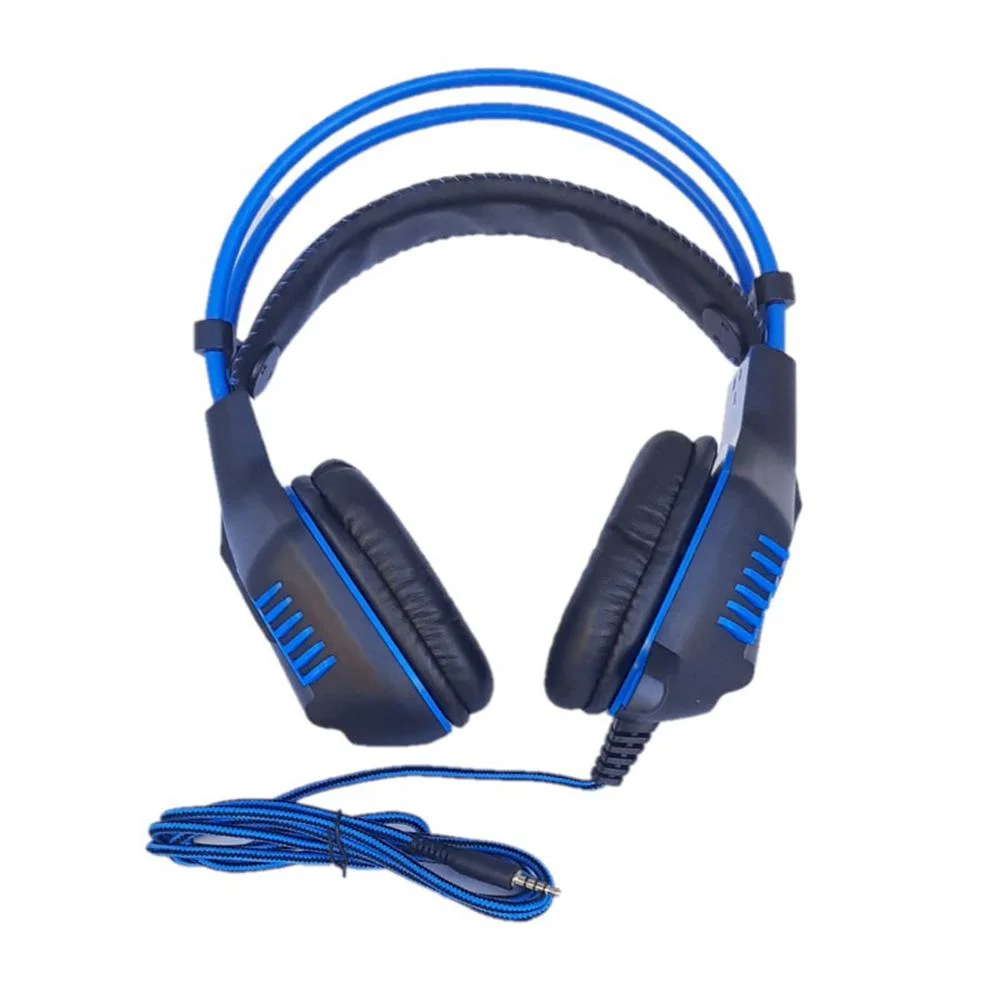 Headset Gamer Xtrad com Microfone P3 Preto/Azul LC-844