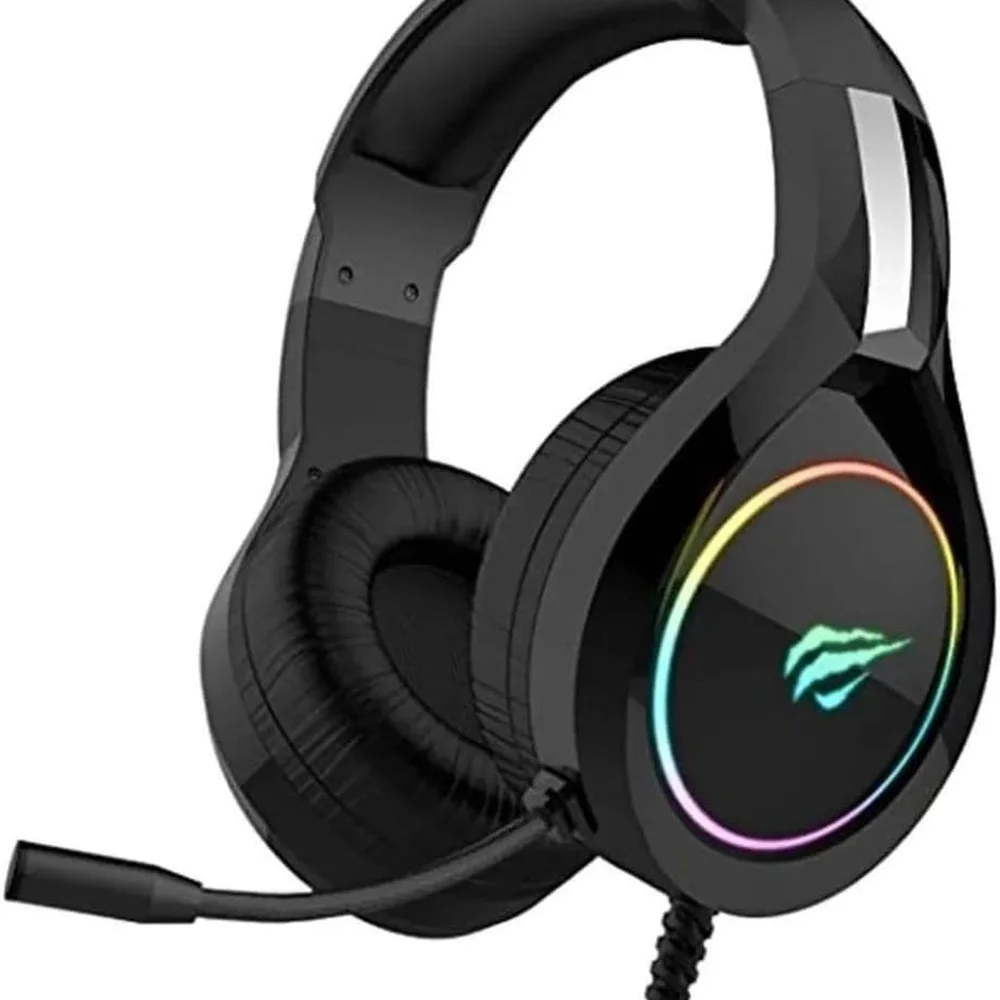Headset Gamer Havit H2232D Iluminação RGB com Microfone Falante 50mm Conector 3.5mm