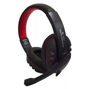 Headset Gamer Exbom P2 com Microfone e Controle de Volume Vermelho HF-G230