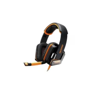 Headset Gamer Microdigi 7.1 Iluminado USB+P2 Black+Orange MD-2122D