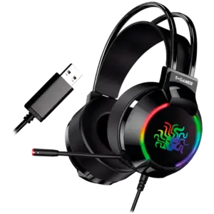 Headset Gamer 5+ W5-2000 RGB 7.1 USB Plug and Play Headset Gamer 5+ W5-2000 RGB 7.1 USB Plug and Play