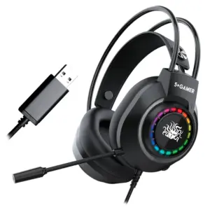 Headset Gamer 5+ X5-2000 RGB 7.1 USB Plug and Play Headset Gamer 5+ X5-2000 RGB 7.1 USB Plug and Play