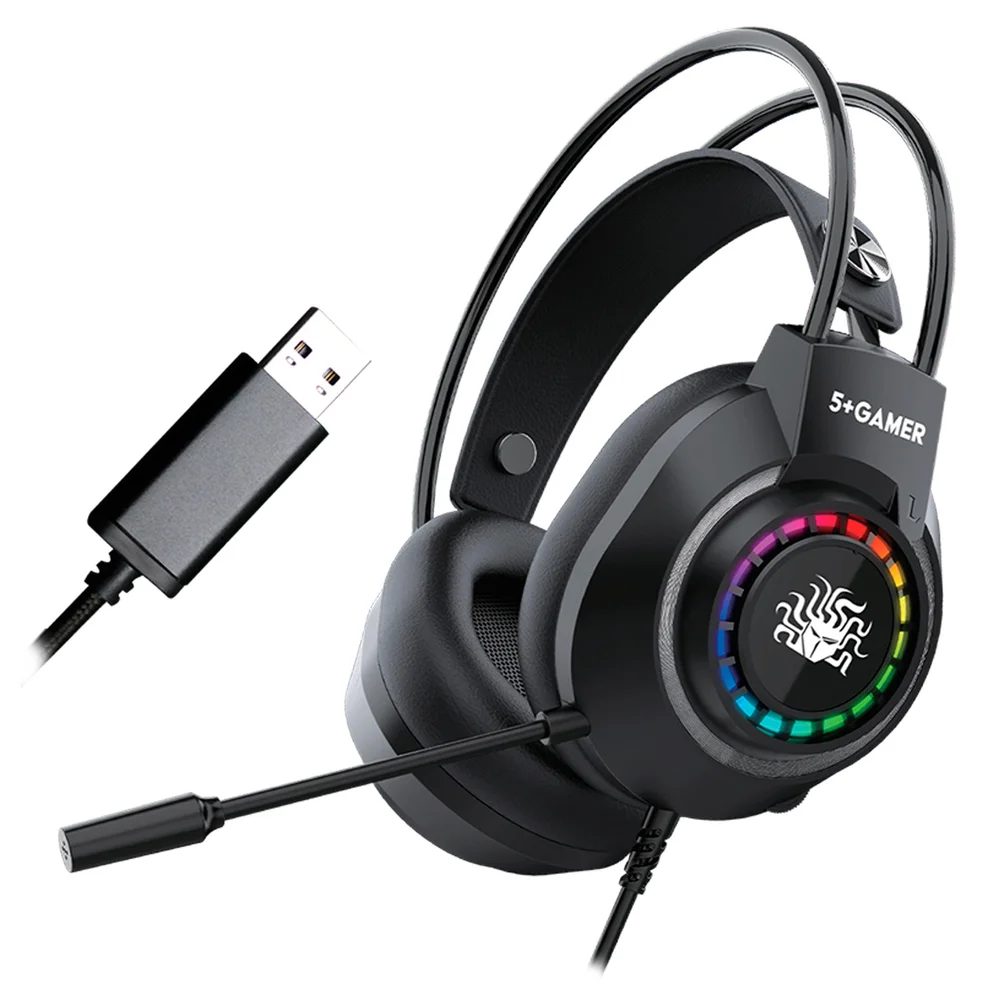 Headset Gamer 5+ X5-2000 RGB 7.1 USB Plug and Play