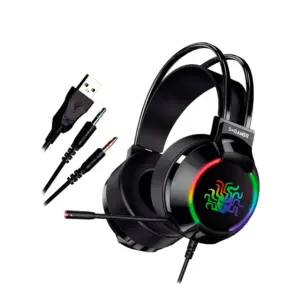 Headset Gamer 5+ W5-1000 RGB Plug and Play com Microfone P2 e USB Headset Gamer 5+ W5-1000 RGB Plug and Play com Microfone P2 e USB