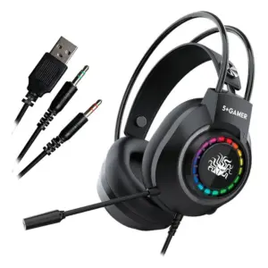 Headset Gamer 5+ X5-1000 RGB USB Plug and Play Headset Gamer 5+ X5-1000 RGB USB Plug and Play