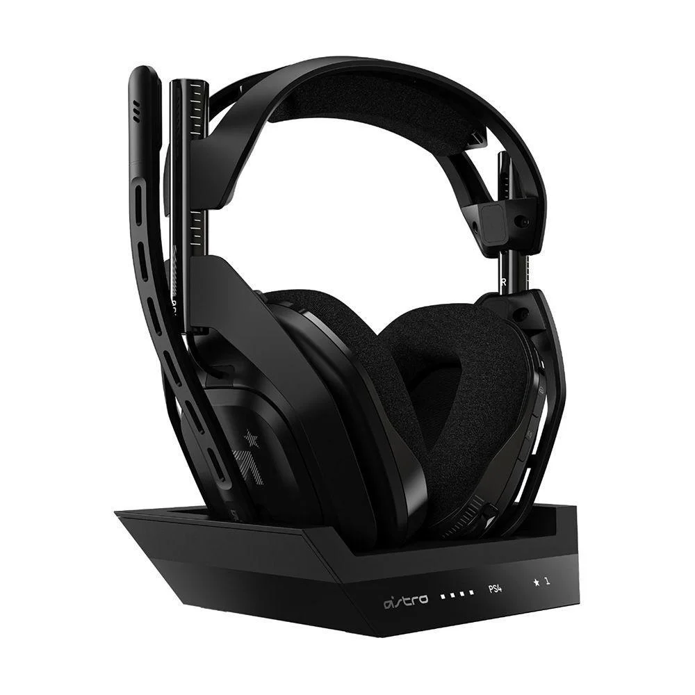 Headset Gamer Astro A50 Sem Fio com Base para PS4 e PC Preto