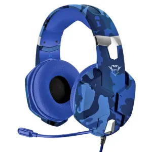 Headset Gamer Trust Carus para PC PS4 PS5 Alta Qualidade com Graves Poderosos Azul Camuflado GXT 322B Headset Gamer Trust Carus para PC PS4 PS5 Alta Qualidade com Graves Poderosos Azul Camuflado GXT 322B