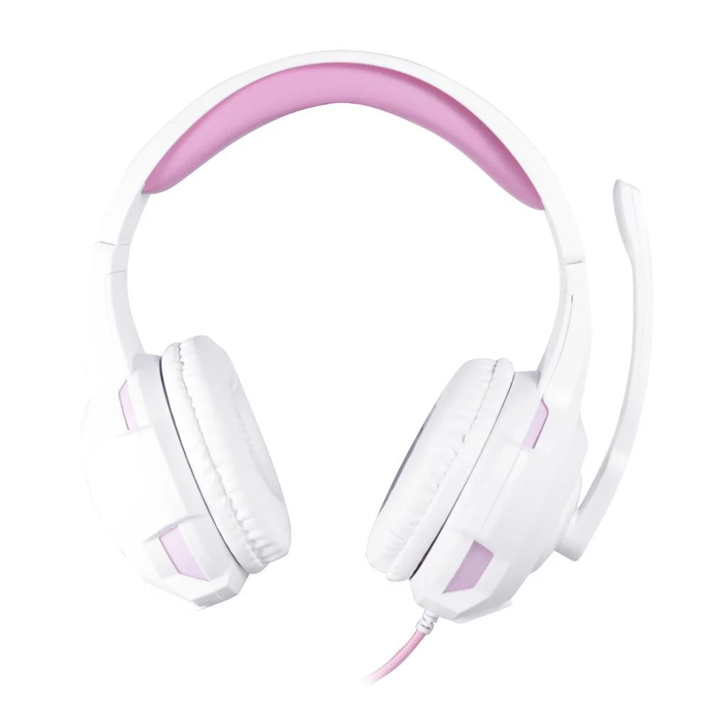 Headset Gamer OEX Gorky com Fio para PC PS Xbox One Branco e Rosa HS413