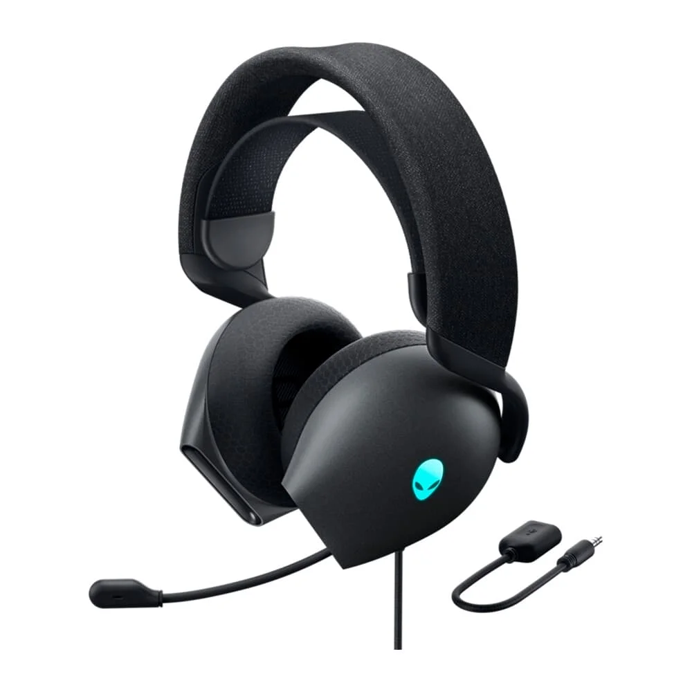 Headset Gamer Dell Alienware AW520H com Espuma de Memória RGB USB Preto 520-BBCK