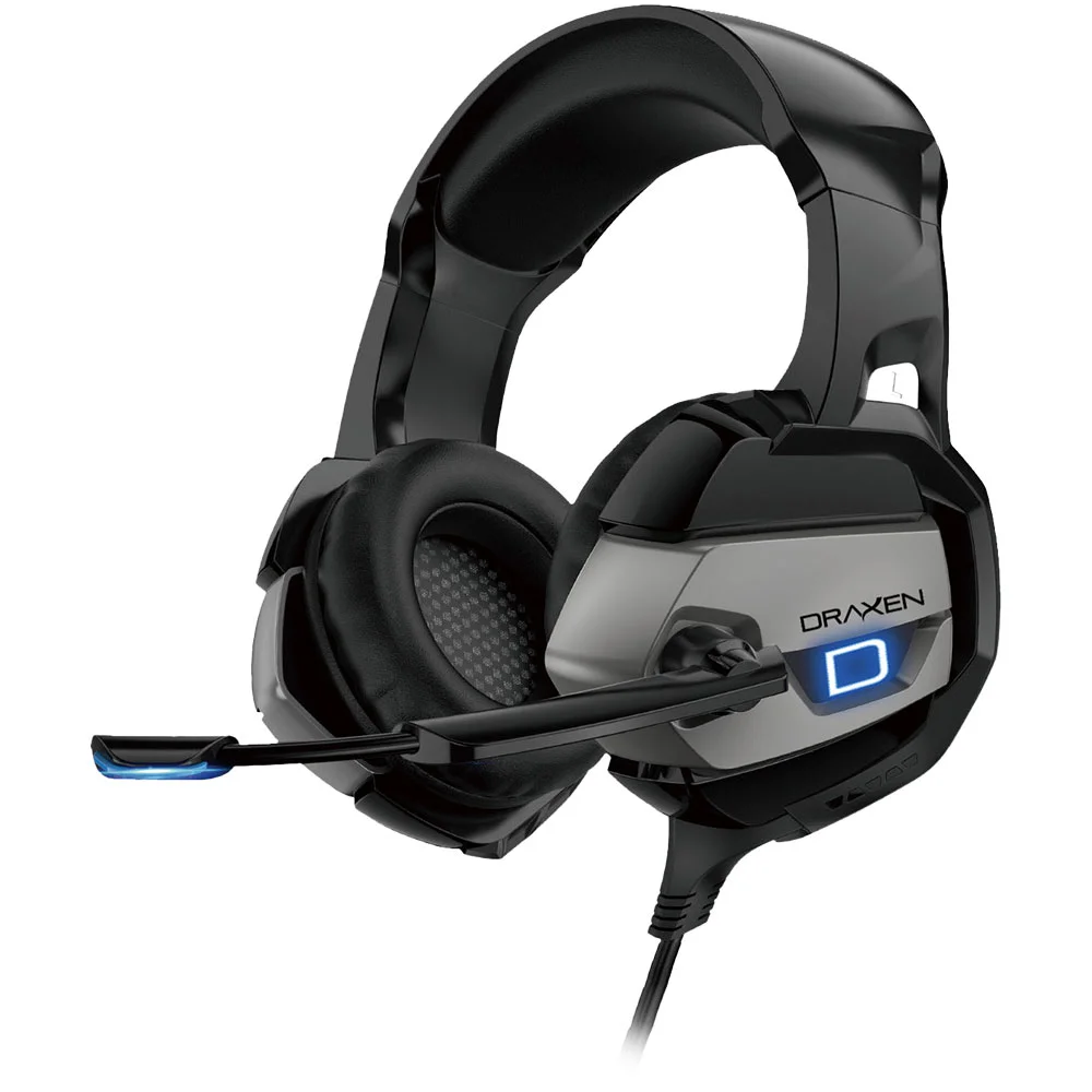 Headset Gamer Draxen DN103 Preto e Prata
