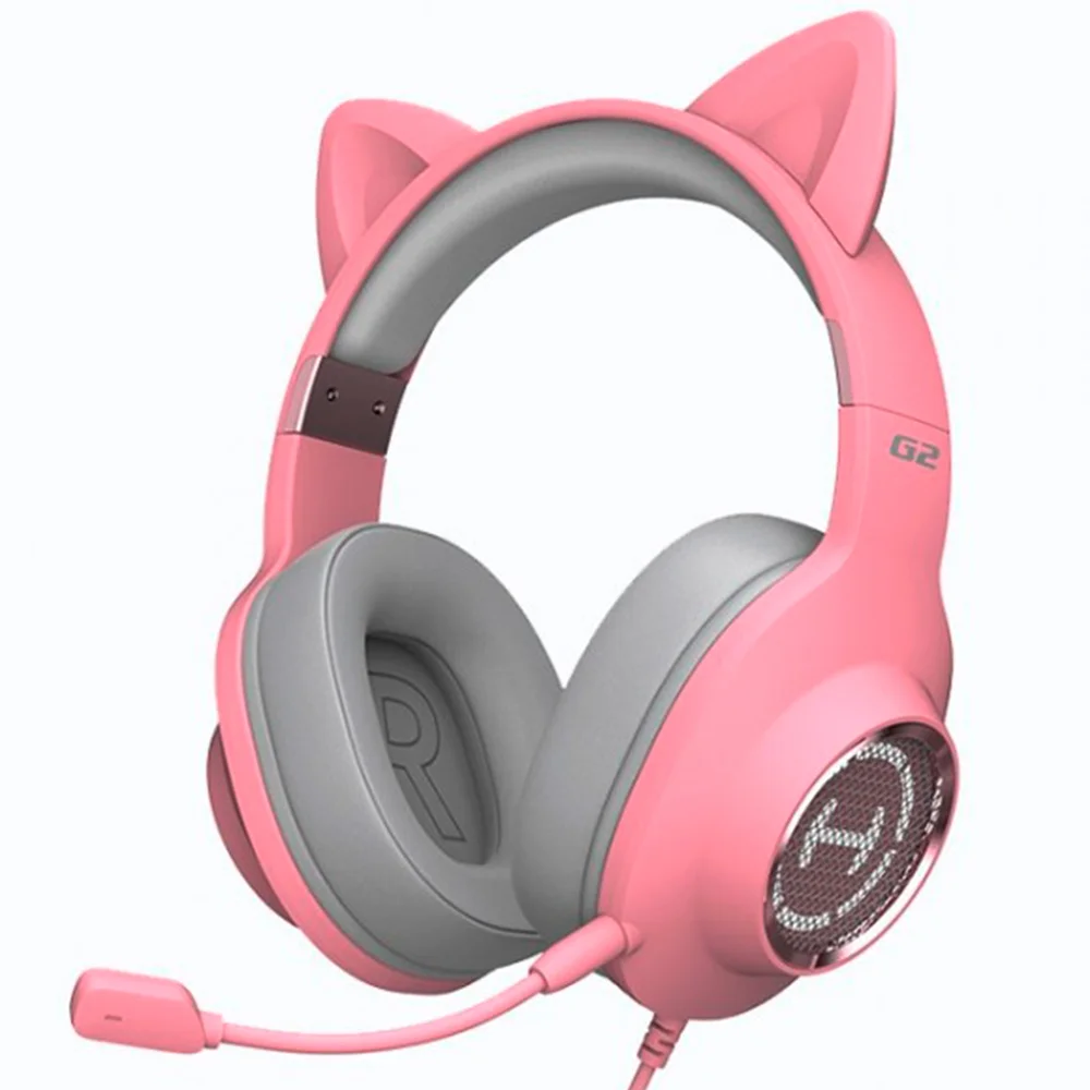 Headset Gamer Edifier G2 II Over-ear 7.1 Virtual Surround LED RGB Driver 50mm USB Rosa G2II-PK