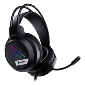 Headset Gamer Evolut Lesh com LED Driver 50mm 3.5mm Preto EG306