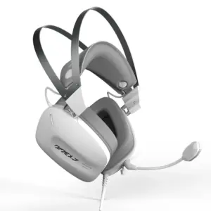 Headset Gamer Evzen Elite NinexT Vulccan com Fio Drive 53mm Branco