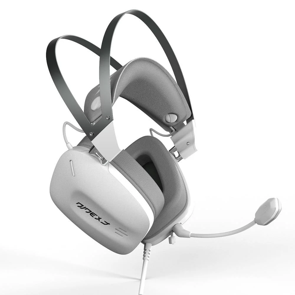 Headset Gamer Evzen Elite NinexT Vulccan com Fio Drive 53mm Branco