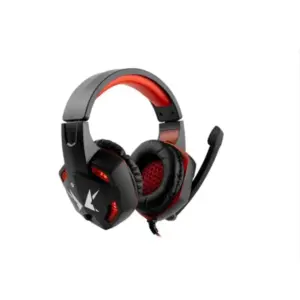 Headset Gamer Exbom com LED USB/P3/P2 Vermelho e Preto HF-G600