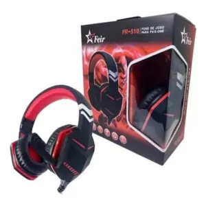 Headset Gamer Feir Driver 40mm P3 Compatível com PC PS4 PS5 Xbox One Series Celular Vermelho FR-510 Headset Gamer Feir Driver 40mm P3 Compatível com PC PS4 PS5 Xbox One Series Celular Vermelho FR-510