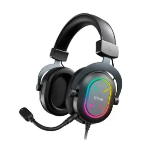 Headset Gamer Fifine Ampligame H6X 7.1 Surround 50mm RGB USB para PC Móvel e Console Preto Headset Gamer Fifine Ampligame H6X 7.1 Surround 50mm RGB USB para PC Móvel e Console Preto