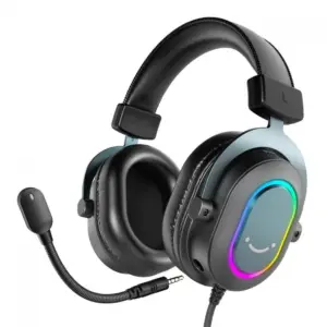 Headset Gamer Fifine H6 7.1 Surround Drivers 50mm RGB USB Black Headset Gamer Fifine H6 7.1 Surround Drivers 50mm RGB USB Black