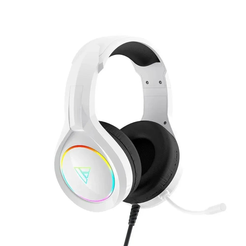 Headset Gamer Force One Titan 7.1 Surround RGB 50mm USB para PC e PlayStation Branco
