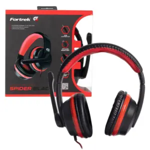 Headset Gamer Fortrek G Spider Black Driver 40mm P3 Preto/Vermelho 75252 Headset Gamer Fortrek G Spider Black Driver 40mm P3 Preto/Vermelho 75252