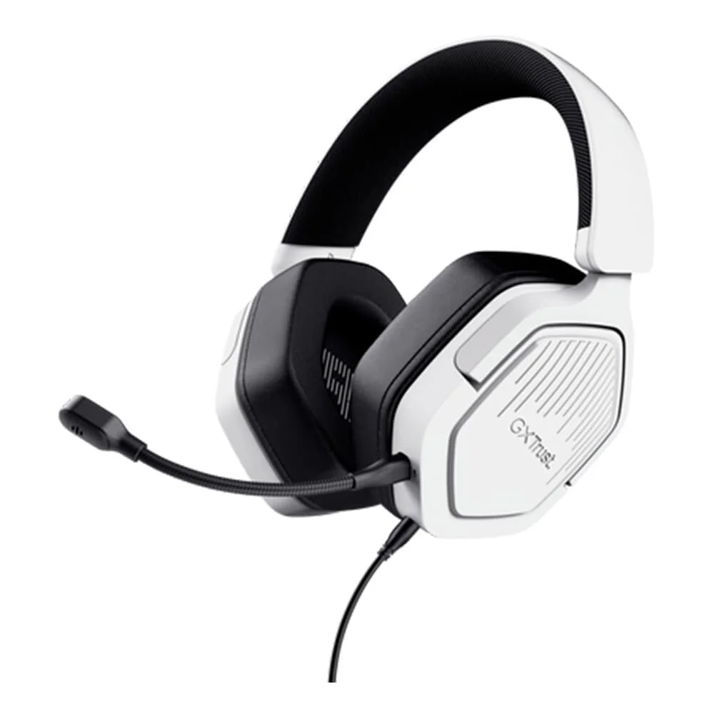 Headset Gamer GXTrust Carus Multiplataforma P3 com Microfone Destacável 3.5mm Branco 492W 25448