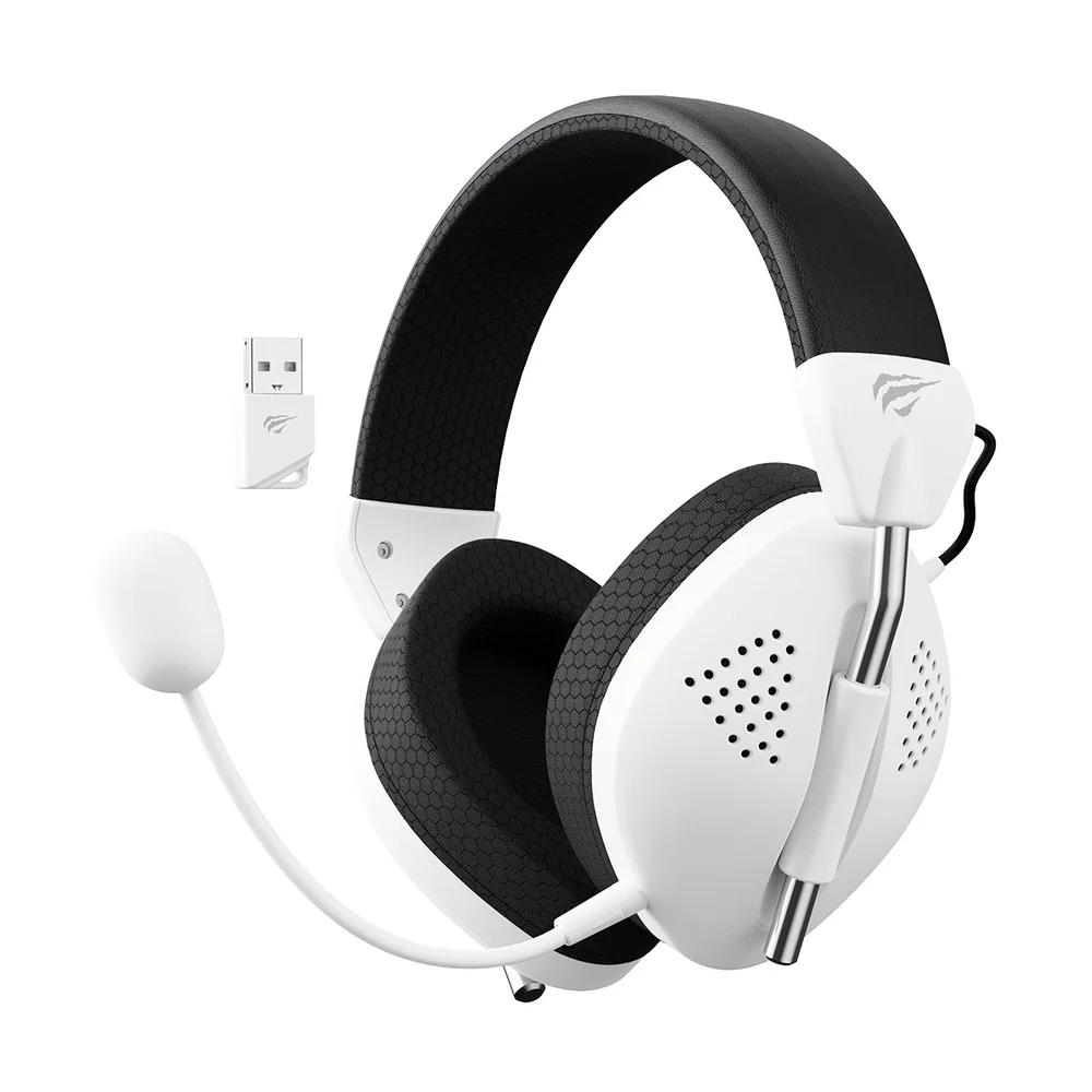 Headset Gamer Havit Gamenote Fuxi H4 Bluetooth 2.4GHz Type-C Branco