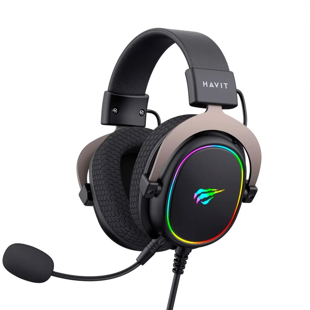 Headset Gamer Havit H2002R 7.1 RGB USB 20kHz Preto HV-H2002R
