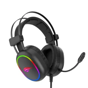 Headset Gamer Havit H2016D 7.1 Surround RGB Drivers 50mm com Cabo 2x P2 3.5mm para PC Preto