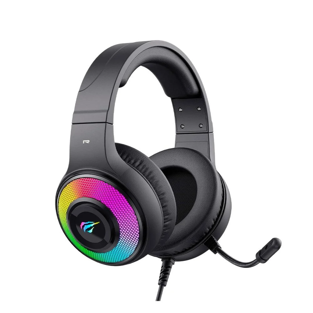 Headset Gamer Havit H2042D RGB Driver 50mm USB e P3 Preto