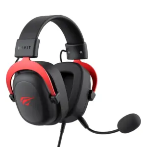 Headset Gamer Havit com Fio 20kHz Preto e Vermelho HV-H2002D Headset Gamer Havit com Fio 20kHz Preto e Vermelho HV-H2002D