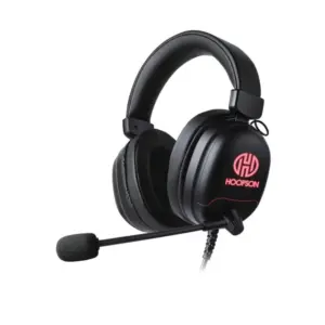 Headset Gamer Hoopson com LED Preto e Vermelho F-102-VM