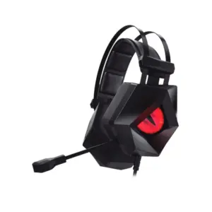 Headset Gamer Hoopson com LED Preto e Vermelho F-201-VM