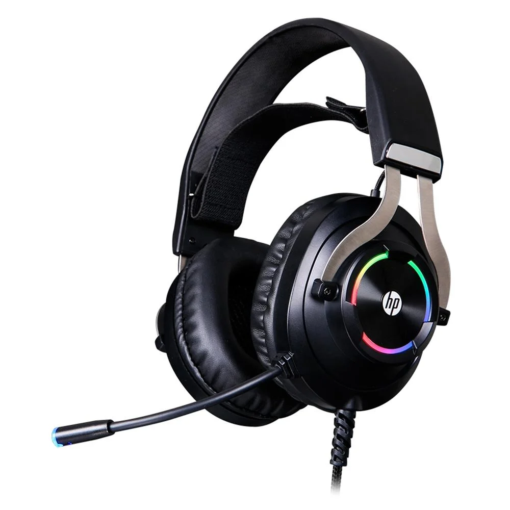 Headset Gamer HP com RGB Drivers 50mm P2/USB Preto 9AJ68AA